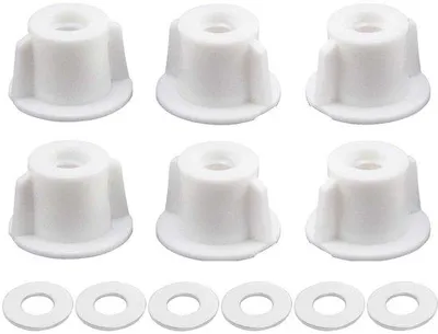 Produktbild von Toiletbrilachse 6-delige set mit M6-Schrauben für Toilette, Ersatz für Unterkante und Scharniere