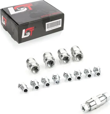 Produktbild von 5x Bremsleitungsverbinder 4,75 mm mit 10x Verschraubung für AUDI PORSCHE MODELLE