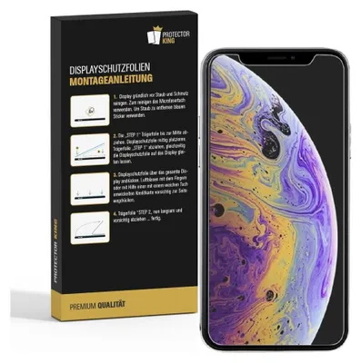 Produktbild von 2x Panzerfolie für iPhone XS Max ANTI-SCHOCK Displayschutzfolie Schutzfolie MATT
