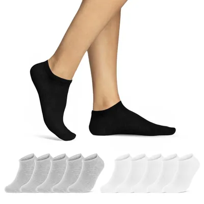 Produktbild von Sneaker Socken Herren Damen Baumwolle - 16900 Schwarz/Grau/Weiß 47-50 30 Paar