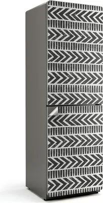 Obrázek produktu pro Geometrický vzor - Samolepka na lednici - Samolepka na lednici - Samolepicí fólie na lednici - Dekorace do kuchyně - 60x190 cm