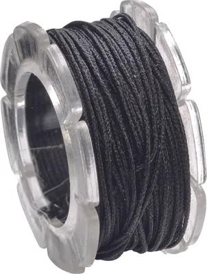 Produktbild von Wachskordel 1mmx5m schwarz Packung mit 6 Stück