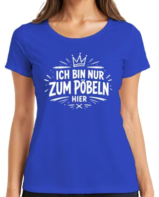 Obrázek produktu pro Tričko s nápisem "Jsem tu jenom, abych provokovala. Vtipné, sarkastické, dámské, modré, velikost XL."