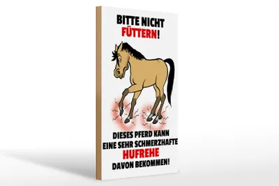 Produktbild von Holzschild Pferd 20x30cm Bitte nicht füttern Hufrehe