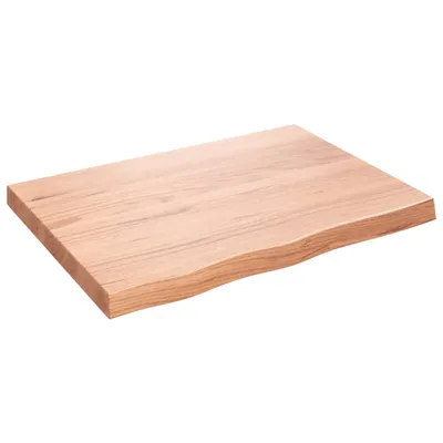 Obrázok produktu pre vidaXL Nástenná polica svetlohnedá 80x60x(2-6) cm dubový masív