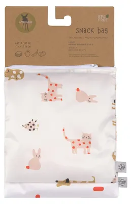 Immagine prodotto di LÄSSIG Borsa portaoggetti riutilizzabile Borsa per spuntini 2 pezzi/Sacchetto per spuntini Arancione piccante