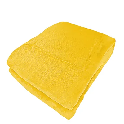 Produktbild von Flanell Wohndecke uni 150 x 200 cm gelb uni
