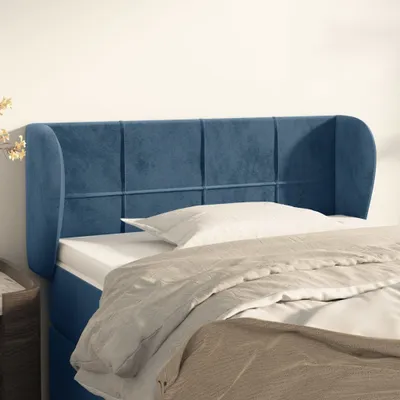 Produktbild von CLORIS Bettkopfteil Kopfteil mit Ohren Dunkelblau 83x23x78/88 cm Samt, 7,05 kg