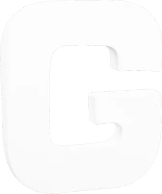 Produktbild von Décopatch 5x Weißes Pappmaché, Buchstabe G, 12cm - Weiß AC736C