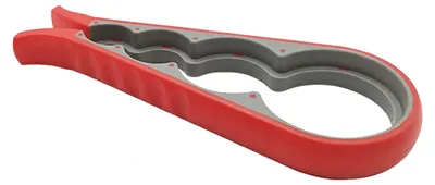 Produktbild von Flaschenöffner mit Arthritis-Klemme, 4-in-1, rutschfester Gummigriff, Dosenöffner, Glasdeckelöffner, Werkzeug für schwache Hände, Senioren, Küchengerät für alle Altersgruppen