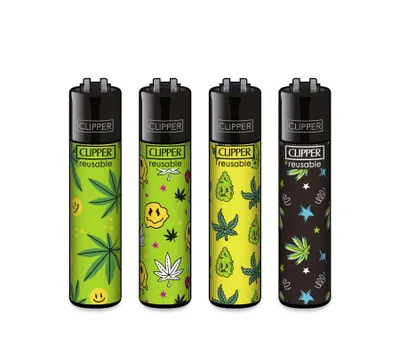 Produktbild von Clipper Feuerzeug 4er Set Micro Psycho Pattern