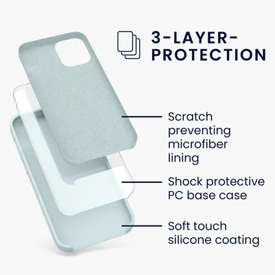 Produktbild von kwmobile Handyhülle für iPhone 12 mini Hülle, für iPhone 12 mini Case - Hülle Silikon - kabelloses Laden - Cool Mint