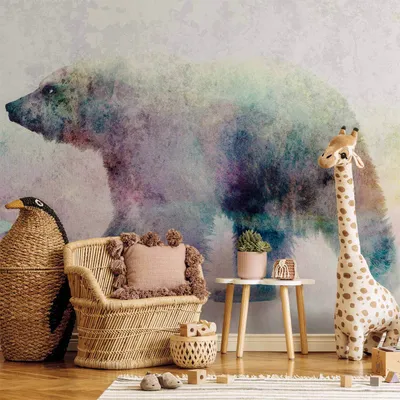 Produktbild von Selbstklebende Folie Fototapete - Lonely Bear 98x70 cm Tiere g-A-0269-a-a