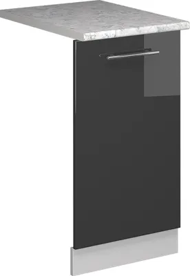 Produktbild von Geschirrspülblende Vicco Fame-Line Anthrazit Hochglanz 45 cm , AP Marmor, Model 54785