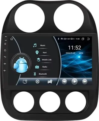 Immagine prodotto di Autoradio con Bluetooth e CarPlay per Jeep Compass & Patriot (2011-2017) – Compatibile con Apple e Android – Impianto stereo – Sistema di navigazione – 2 GB di RAM, 32 GB di memoria