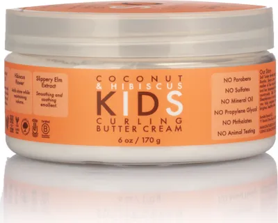 Produktbild von Shea Moisture Coconut & Hibiscus Kids Curling Butter Cream 6oz 170g Haarcreme für Kinder