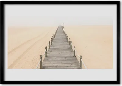 Produktbild von Bild 70x50 MDF-Rahmen Wandkunst Sand-Bridge-Architektur