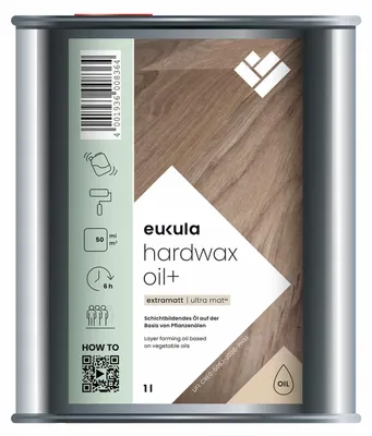 Produktbild von Eukula Hardwax Oil+, Extramatt, 1 Liter