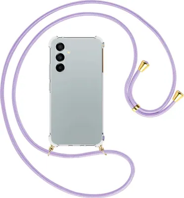 Produktbild von Handykette Backcover-Schutzhülle mit Band (Metall goldfarben) für Samsung Galaxy A54 5G (6.4'') - violett