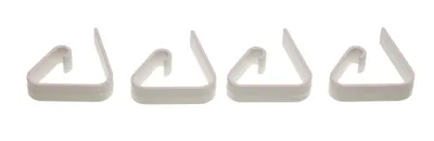Produktbild von FACKELMANN 14461 4x Tischtuchklammer | Kunststoff | Germany | weiß/transparent