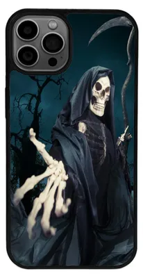 Produktbild von TPU Silikon Hülle für iPhone 15 PLUS Handy Cover Case Schutzhülle Handyhülle Bumper MOTIV 43 Sensenmann