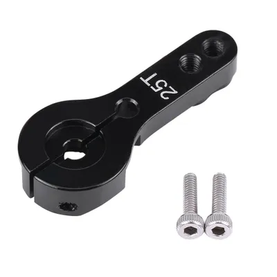 Obrázok produktu pre Servo rameno 25T čierne, hliníkové pre Futaba/Ace/TowerPro, rozstup otvorov 25 mm, RC príslušenstvo