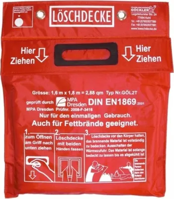 Produktbild von Löschdecke 180 x 160 cm XXL DIN EN 1869