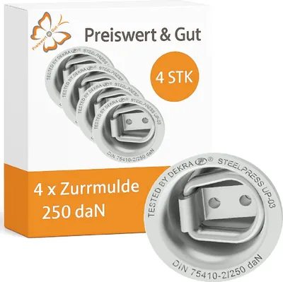 Produktbild von 4 x Zurrösen – Zurrbügel & Befestigungsösen für Anhänger, Ladeflächen & Werkstattfahrzeuge – ideal zur Ladungssicherung
