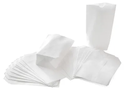 Produktbild von 10 Stück weiße Kreuzbodenbeutel Geschenktüten Papiertüte Papier-Beutel 16,5 x 26 x 6,6 cm Tüten Kraftpapier 1a-QUALITÄT Verpackung Gastgeschenke Mitgebsel give-aways mit Boden Boden-Beutel100 Stück