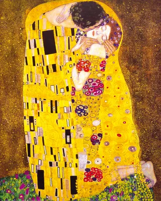 Obrázek produktu pro Gustav Klimt art print obraz - Polibek, 1908 (50 x 40 cm)