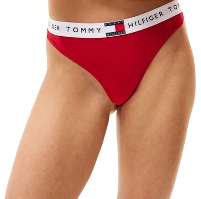 Zdjęcie produktu dla Bielizna damska Tommy Hilfiger, stringi, klasyczny model z logo, czerwony (czerwony), rozmiar L