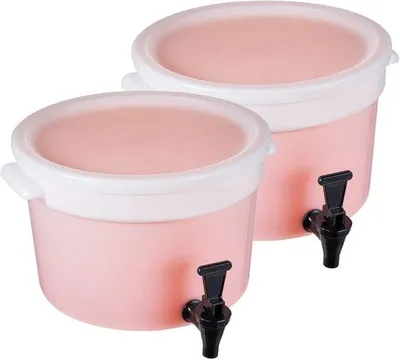 Produktbild von Gartendrinkspender, 3 Liter, Set aus 2, Kunststoff, Zapfhahn & Deckel, für Restaurants und Hotels