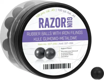 Obrázok produktu pre Gumokovové náboje .43 100 ks pre Umarex TPM1 M&P9c PPQ RazorGun