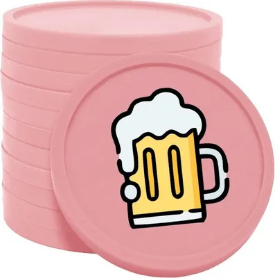 Immagine prodotto di Gettoni birra CombiCraft / Gettoni consumo Rosa baby - Ø29mm - 100 pezzi