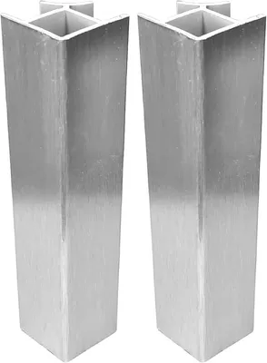 Produktbild von 2 Stück Verbinder für Küchensockel in Silber, 80 mm, 90°