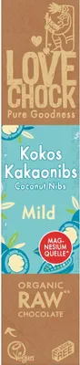 Produktbild von Raw Chocolate Riegel - Kokos Kakaonibs Mild 40g