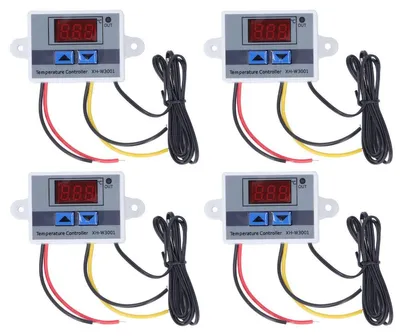 Produktbild von 4 Stück LED-Digital-Temperaturregler-Heiz-/Kühlthermostat-Schaltmodul 12 V 120 W