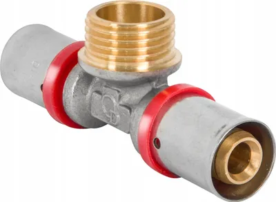 Productafbeelding van PEX-T-stuk 25x3/4x25, persfitting