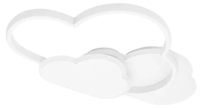 Image de Plafonnier, forme nuage, variation tricolore, BLANC