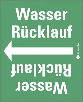 Produktbild von Dreifke® Rohrleitungsband Wasser Rücklauf, praxisbewährt, ab Ø 50mm, grün/wei...