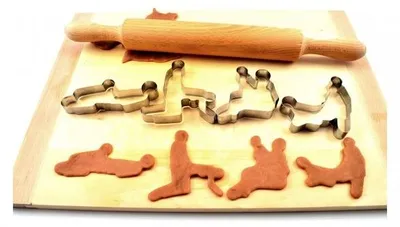 Produktbild von Keksausstecher-Set Kamasutra-Positionen 4-teilig aus verzinktem Blech für Plätzchen