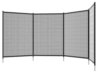 Produktbild von Pool Sicherheitszaun, Poolzaun für Kinder, 4-teilig, Aluminium/Texteline, 365 x 126 cm, Schwarz