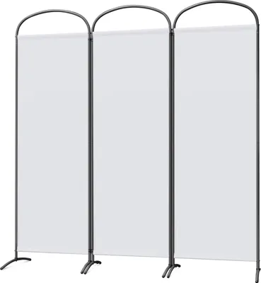 Produktbild von Angel Living 3 Teil  168X185CM Bogenparavent Sichtschutz Balkonbespannung Balkonsichtschutz Paravent Raumteiler Trennwand,Elfenbein