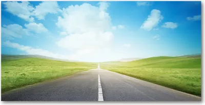 Produktbild von Tulup® Leinwandbild - 140x70 cm - Wandkunst - Drucke auf Leinwand - Leinwanddruck  - Landschaften - Grün - Weg durch Wiese