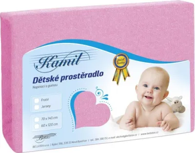 Immagine prodotto di Lenzuolo in jersey per neonati - Rosa - 70x140