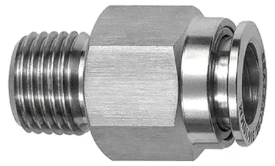 Produktbild von Riegler Gerade Steckverschraubung R 3/8 a., Schlauch-Außen-Ø 12,ES 1.4404