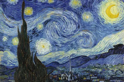 Produktbild von Vincent Van Gogh Kunstdruck Bild - Die Sternennacht, 1889 (120 x 180 cm)