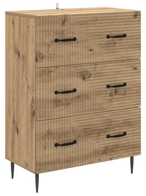 Image de Commode vidaXL en chêne Artisan 66 x 34,5 x 89,5 cm