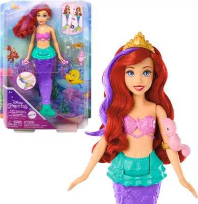 Produktbild von Disney Princess Disney Prinzessin-Spielzeug, Schwimmspaß Arielle-Meerjungfrauenpuppe, Modepuppe, Weiblich, 3 Jahr(e), Mädchen, 250 mm, 200 g