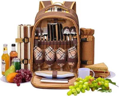 Produktbild von Picknickset für 4 Personen - Kühltasche - mit Servietten und Decke